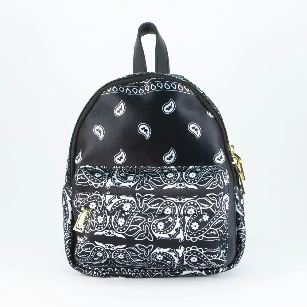 Black Bandana Mid Size backpack